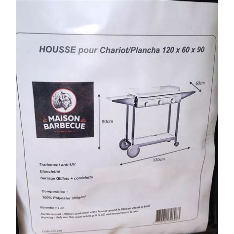 Housse Pour Plancha Sur Chariot 120 X 60 X H90cm