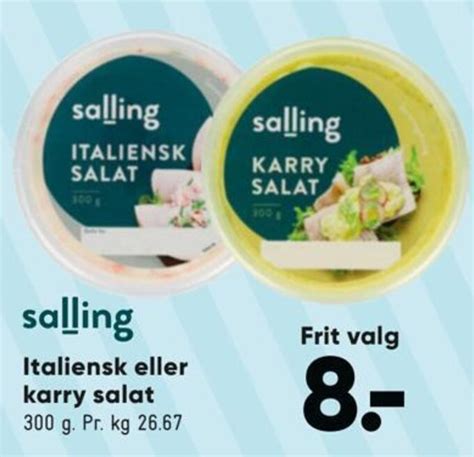 Italiensk Eller Karry Salat Tilbud Hos Bilka