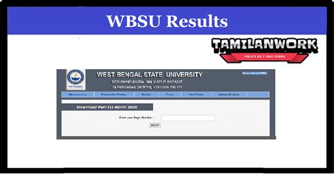 Wbsu Nd Th Sem Result Check Wbsuexams Net