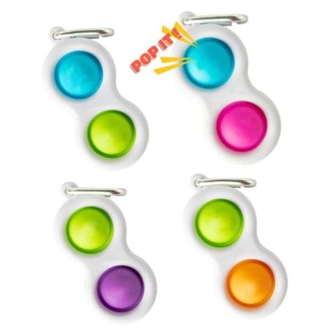 Simple dimple MINI Pop it Fidget Finger Toy Leksak CE Lila Grön