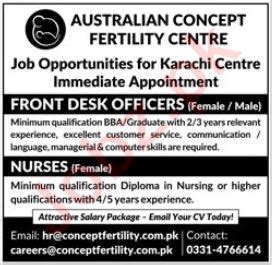 Australian Concept Fertility Centre Karachi Jobs Job