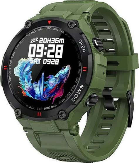 Garett Sport Tactic Smartwatch με Παλμογράφο Πράσινο Skroutz gr