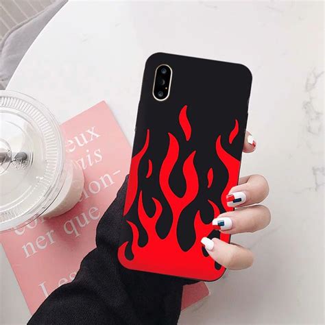 Iphone 12 Flame Case For Men Women Cool Protective Phone Cases Blue