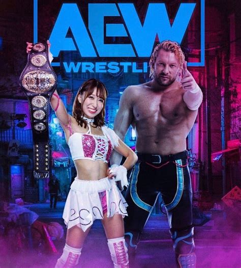 Aew Women Champion Riho And Kenny Omega Kenny Omega Professional