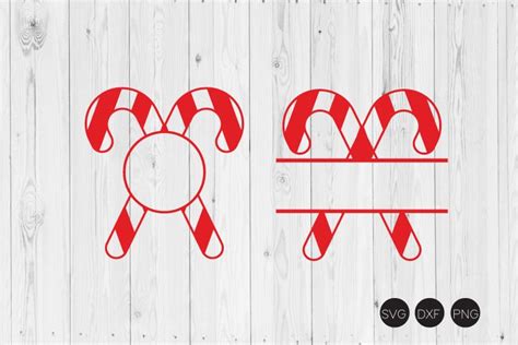 Candy Cane Monogram Svg Christmas Svg Dxf Png Cut File