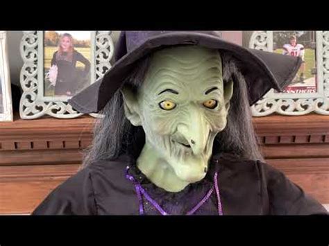 Gemmy Industries Animated Witch With Broom Lifesize Halloween Prop