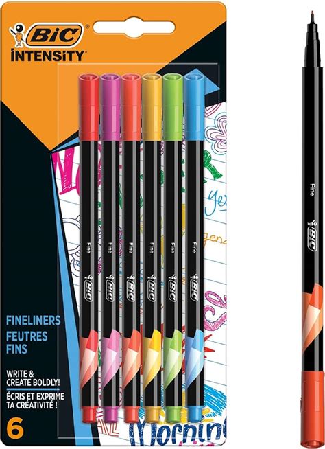 Bic Intensity Stylos Feutres Pointe Fine Mm Couleurs Assorties