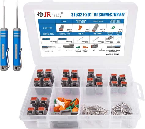 Jrready Pin Way Deutsch Dt Connector Kit Size Stamped Contacts