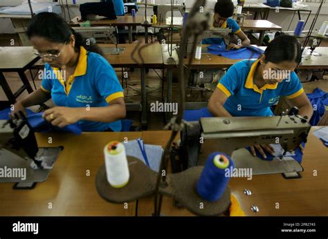 Sri Lankan Women Work In A Garment Factory In Maharagama On The