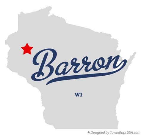 Map of Barron, WI, Wisconsin