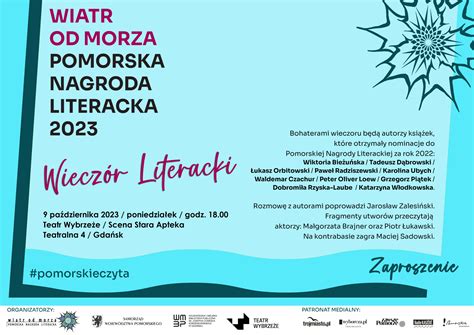 Wieczór literacki z Wiatrem od morza To półfinał Pomorskiej Nagrody