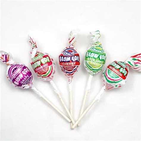 Charms Blow Pops 5lb Bulk Bag Approx 115 Assorted Fruit Flavored Bubble Gum Filled Lollipops