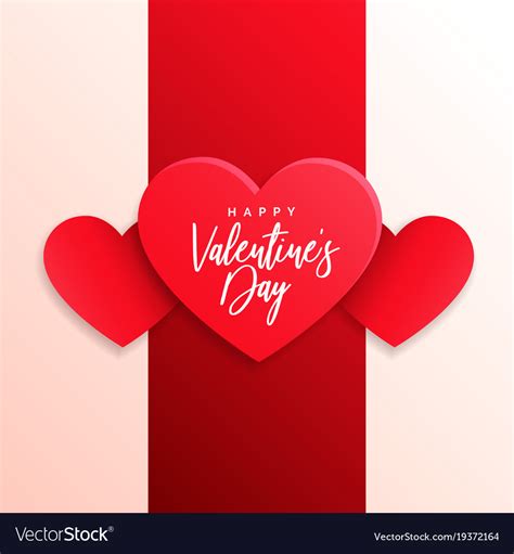 Valentines Day Greeting Card Design Background Vector Image