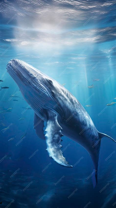 Premium Photo | Blue Whale swimming in ocean Underwater Creature