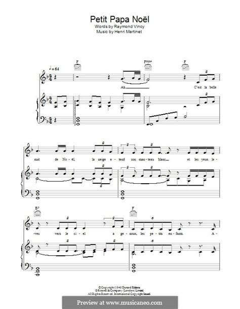 Petit Papa Noël by H. Martinet - sheet music on MusicaNeo