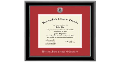 Western State College Of Colorado Diploma Frame Church Hill Classics