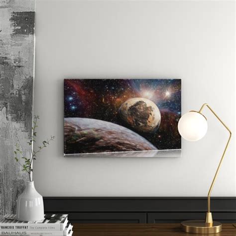 East Urban Home Leinwandbild Alien Planeten Im Weltall Grafikdruck