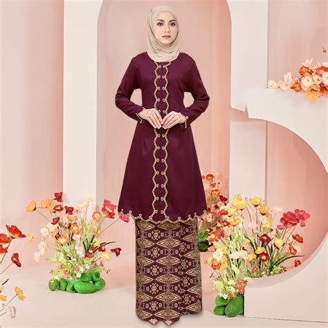 Baju Kebarung Lubah Modern Nikah Tunang KEBARUNG SONGKET TABUR Kebaya