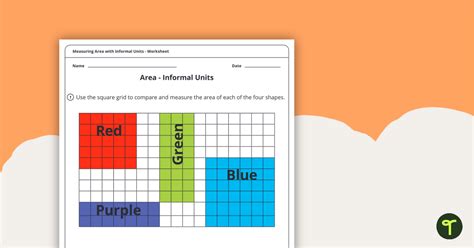 Measuring Area With Informal Units Teach Starter