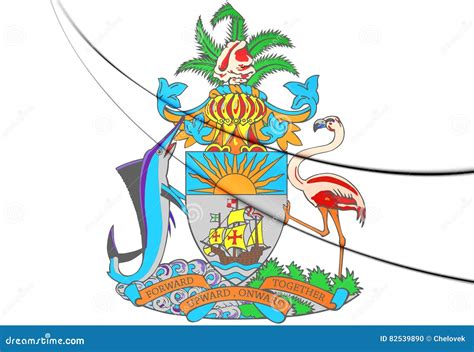 Bahamas Coat Of Arms Stock Illustration Illustration Of Centre 82539890