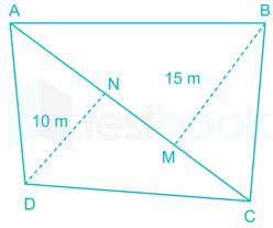 Solved The Diagonal Of A Quadrilateral Shaped Field Is M And The