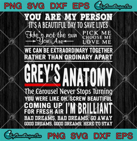 Greys Anatomy Svg Png Eps Dxf Cricut File Silhouette Svg