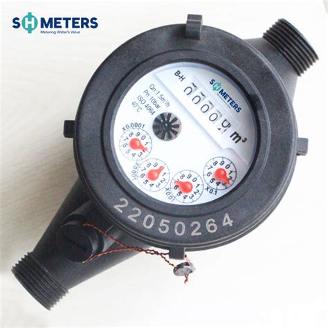 DN15 DN50 R160 Plastic Body Multi Jet Reed Switch Type Water Meter For