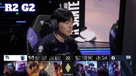 Tl Vs Eg Game 2 Round 2 Playoffs S13 Lcs Summer 2023 Team Liquid