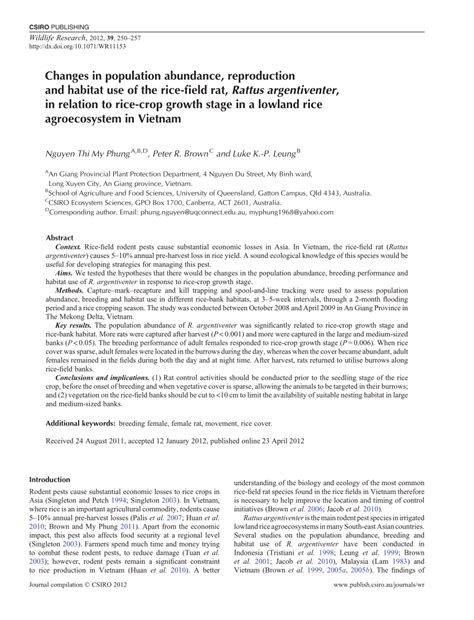 Pdf Changes In Population Abundance Reproduction And Habitat Use Of