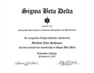 Sigma Beta Delta | PPT