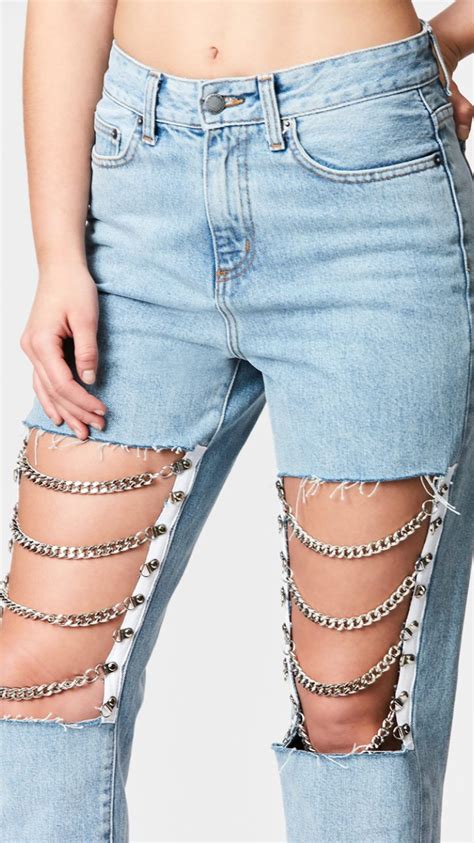 Carmar Jeans Chain Jeans Embellished Jeans Underground Clothing