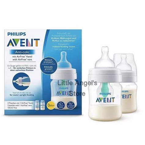 Philips Avent Anti Colic Airfree Vent 4oz 125ml Bottle Twin Pack Botol