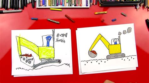 How To Draw An Excavator - Art For Kids Hub