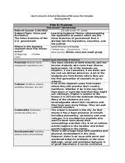 EdTPA Task 1 Lesson Plan Template 1 1 Docx Liberty University School