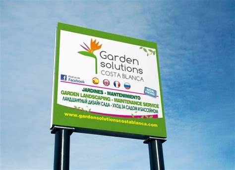 Dise O Valla Publicitaria Para Garden Solutions Dise O Gr Ficoamk Es