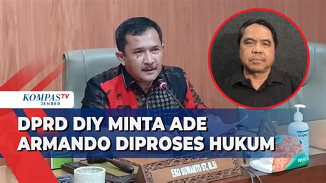 Ade Armando Dianggap Lecehkan Diy Ketua Komisi A Dprd Yogyakarta Desak