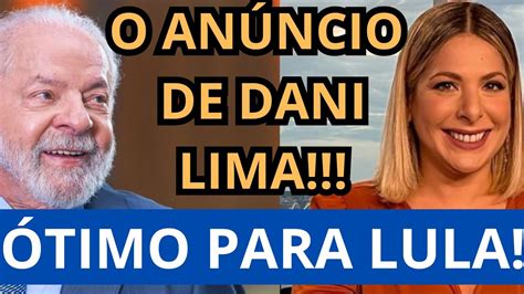 SENSACIONAL DANI LIMA FAZ ANÚNCIO BOMBÁSTICO E FRUSTRA LAVAJATISTAS DA