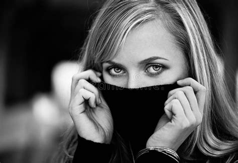 Woman Hide Face Stock Image Image Of Faith Blond Mask 16465017