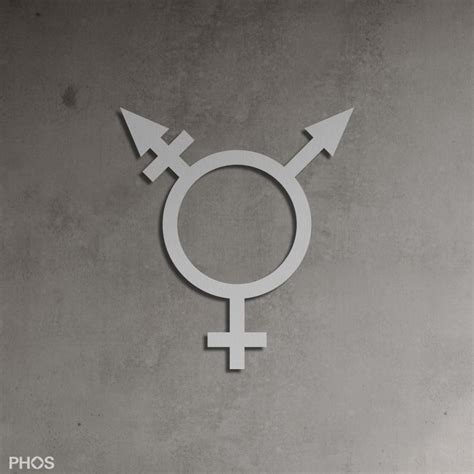 WC Piktogramm Allgender Transgender Symbol Klein P4702