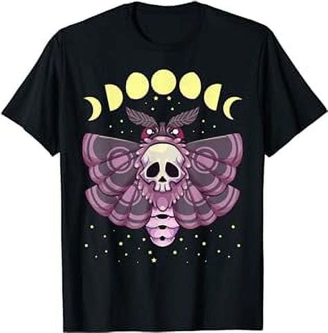 Pastel Goth Kawaii Anime Creepy Moth With Moon Phase T Shirt Walmart