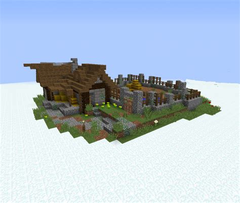 Medieval Village Farm - Blueprints for MineCraft Houses, Castles ...