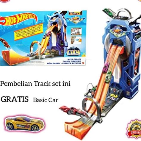 Promo Hot Wheels Track City Mega Garage Mainan Trek Playset Hotwheels