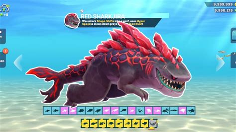 Giant Red Sharkjira Eat All Shark Kaiju Monster New Map Hungry Shark Evolution Gameplay Youtube