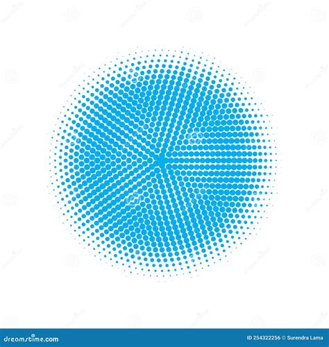 Blue Halftone Gradation Abstract Logo Texture Gradation Dot Retro