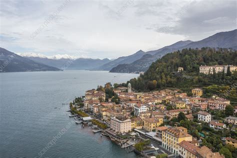 Aerial view of Bellagio, Lombardy, Italy - Stock Image - F039/0600 - Science Photo Library