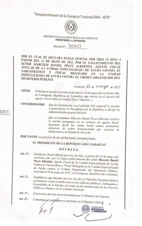 Presidencia Paraguay on Twitter El Poder Ejecutivo decretó tres días