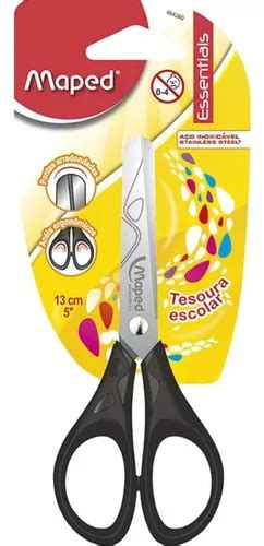 Tesoura Maped Essentials Escolar Preta 13cm MercadoLivre