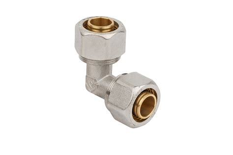 Thread Hexagon Equal Elbow Compression Brass Tube Fitting For Pex Al