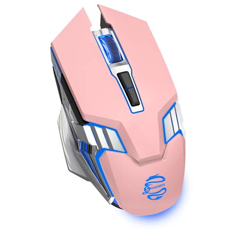 Pink Wireless Mouse Bluetooth Silent Rechargeable Multi-Device Mouse ...