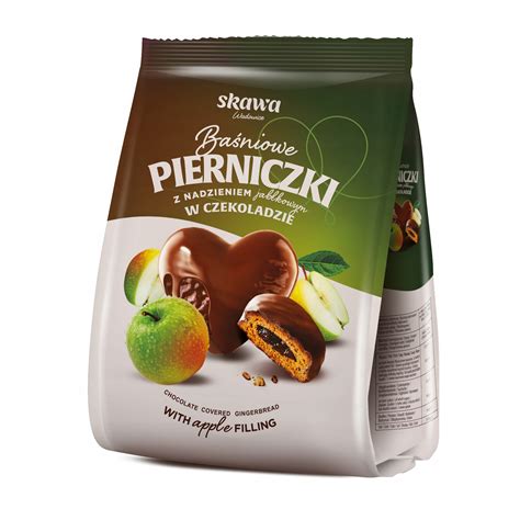 Skawa Pierniki W Czekoladzie Nadziewane Jab Kowe G